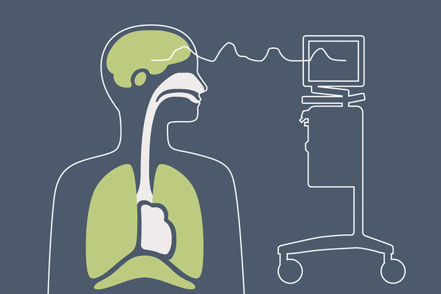 graphic showing NAVA, NIV NAVA edi-monitoring detecting and improving an asynchrony on an adult patient
