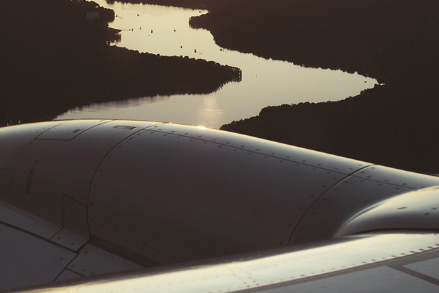 Plane and a view of a river