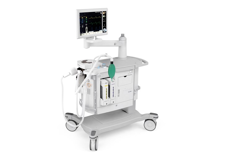 Flow-i anesthesia machine height adjustable