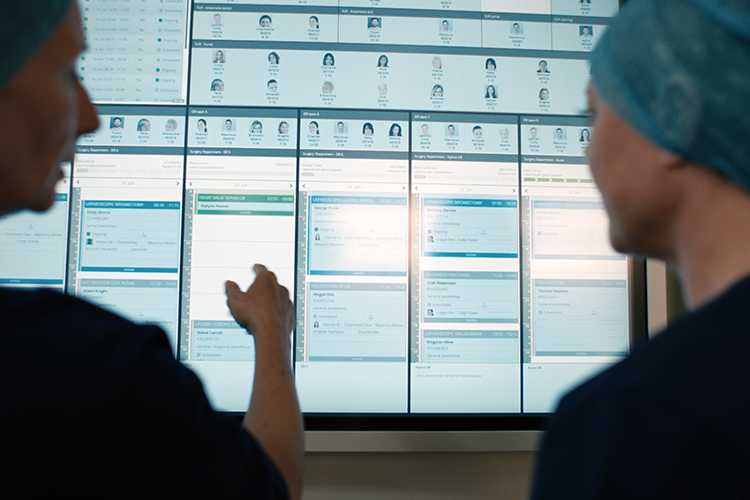 INSIGHT patient flow management system from Getinge  shows surgery calendar