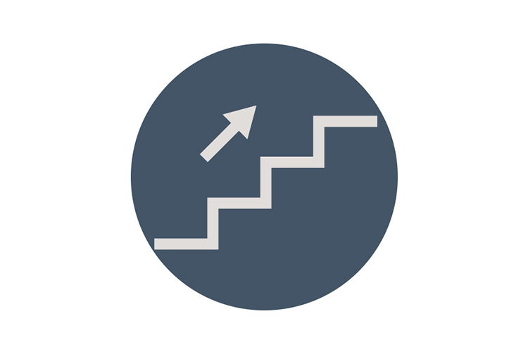 Graphic showing stairs